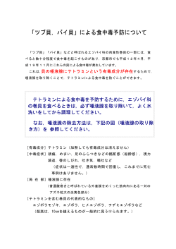 「ツブ貝，バイ貝」による食中毒予防について(ファイル名 - 京都市