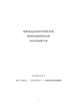 「地熱貯留層探査技術」 (PDF : 484KB) - 石油天然ガス・金属鉱物資源機構