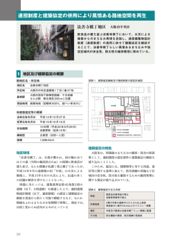 連担制度と建築協定の併用により風情ある路地空間を再生