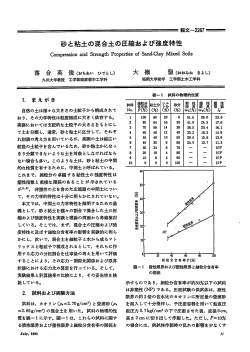砂と粘土の混合土の圧縮および強度特性 - 九州大学