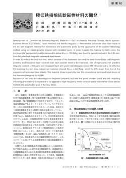 極低鉄損焼結軟磁性材料の開発