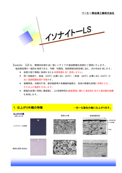 Isonite LS 1．仕上がり外観の特徴 1．仕上がり外観の特徴