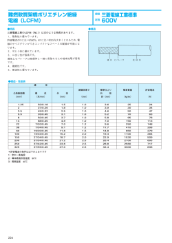 難燃軟質架橋ポリエチレン絶縁 電線（LCFM） 規格 三菱電線工業標準