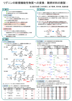 リグニンの新規機能性物質への変換‐難燃材料の創製‐