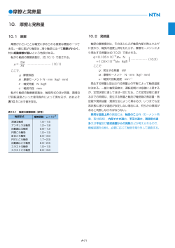 摩擦と発熱量 - NTN