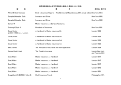 著 者 書 名 発行地，発行年 Alfred M Best Company Bests lnsurance