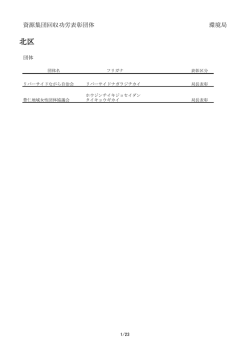 資源集団回収団体表彰名簿（環境局） (pdf, 181.04KB) - 大阪市