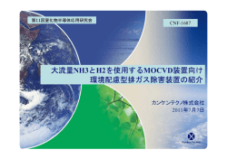 大流量NH3とH2を使用するMOCVD装置向け 環境配慮型排ガス除害