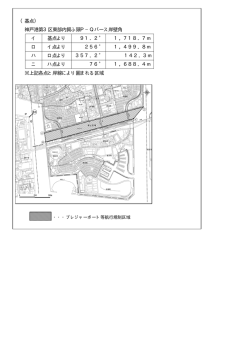 （基点） 神戸港第3区東部内貿ふ頭P−Qバース岸壁角 イ 基点より 91．2
