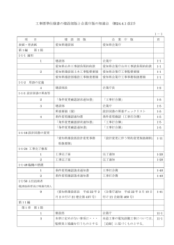 工事標準仕様書の建設部版と企業庁版の相違点 (H24.4.1 改訂) - 愛知県