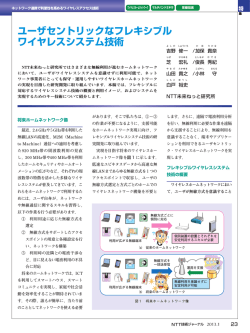 ユーザセントリックなフレキシブル ワイヤレスシステム技術 - NTT
