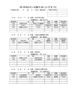 08-09モルテン・大阪サッカーリーグ（U-15）