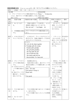 英語活動単元名 Lesson8－④「オリジナルの劇をつくろう」