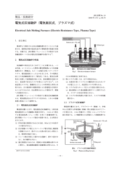 電気式灰溶融炉（電気抵抗式，プラズマ式）