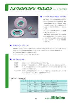 ニューセラミックス砥粒 NX・NX2 先進のボンドシステム