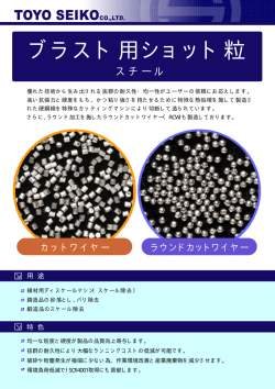 ブラスト用ショット粒（スチール）