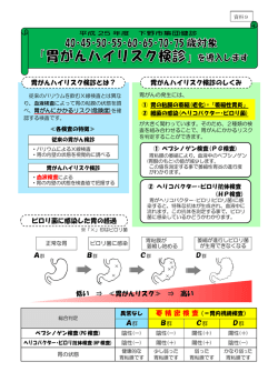 要 精 密 検 査 A群 B群 C群 D群 胃がんハイリスク検診とは - 下野市