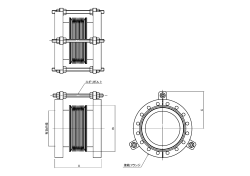 有 効 内 径 A B C ス ギ リ ボ ル ト 接 続 フ ラ ン ジ