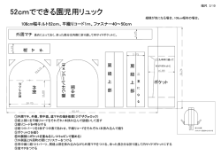 ポケット 外 側 背 中 面 底 マ チ 肩 紐 上 部 肩 紐 上 部