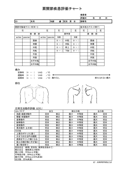 肩関節疾患評価チャート - 兵庫県理学療法士協会