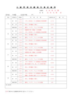 公園愛護会 公園管理実績報告書｜大田原市の公園｜大田原市管理公社