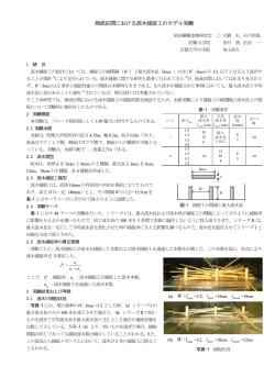 掃流区間における流木捕捉工のモデル実験 / / - 砂防鋼構造物研究会