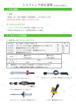 トルクレンチ校正基準