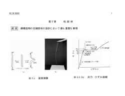 第 7 章 柱 部 材 座屈 : 鋼構造物の圧縮部材の設計において最も重要な