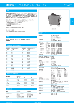 サーマル型 (ロッカースイッチ) 3120-F7.. 1 - ETA
