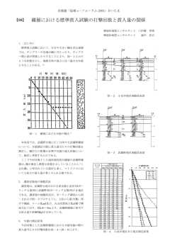 礫層における標準貫入試験の打撃回数と貫入量の関係