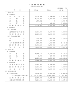 1．貸 借 対 照 表 - 日本フルードパワー工業会