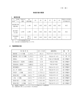 ＜別 紙＞ 供給計画の概要 1．販売計画 2．電源開発計画