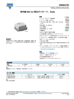 赤外線 950 nm 発光ダイオード、GaAs VSMS3700 - Vishay
