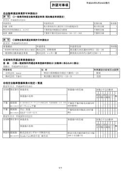 許認可事項
