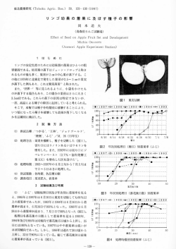 リンゴ幼果の着果に及ぼす種子の影響