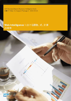 Web Intelligence における関数、式、計算の使用 - SAP Help Portal