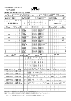 公式記録 - 日本フットボールリーグ