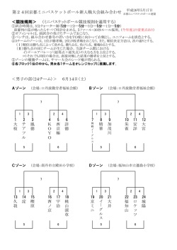 第24回京都ミニバスケットボール新人戦大会組み合わせ