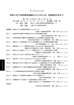 ワークショップ 1 肝癌に対する局所療法成績向上のための工夫（技術