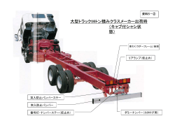 大型トラック10トン積みクラスメーカー出荷時 （キャブ付シャシ状 態）