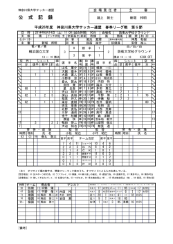 公 式 記 録 - 神奈川県サッカー協会
