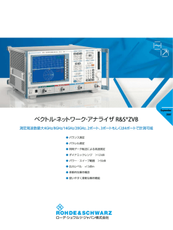 ベクトル・ネットワーク・アナライザ RS&reg;ZVB - ローデ・シュワルツ・ジャパン