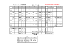 2014年1月～ - セントラスポーツ・テニススクール住ノ江