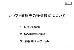 レセプト情報等の提供形式について（PDF:550KB） - 厚生労働省