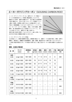 エーホーガウジングカーボン〈GOUSING CARBON-ROD〉