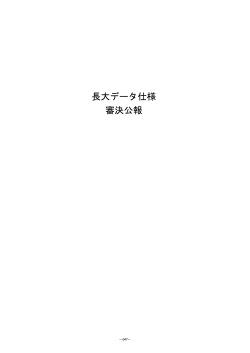 長大データ仕様（PDF：525KB） - Japan Patent Office