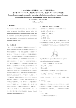 フェムト秒レーザ非線形ファイバ干渉計を用いた 光子数スクイージング