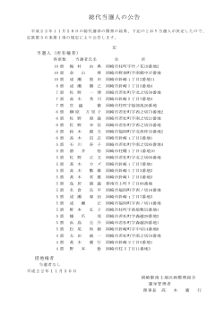 総代当選人の公告