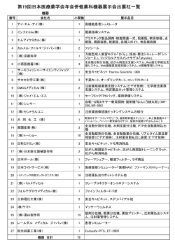 第19回日本医療薬学会年会併催薬科機器展示会  - 日本薬科機器協会