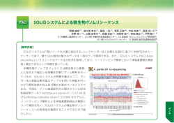 SOLiDシステムによる微生物ゲノムリシーケンス